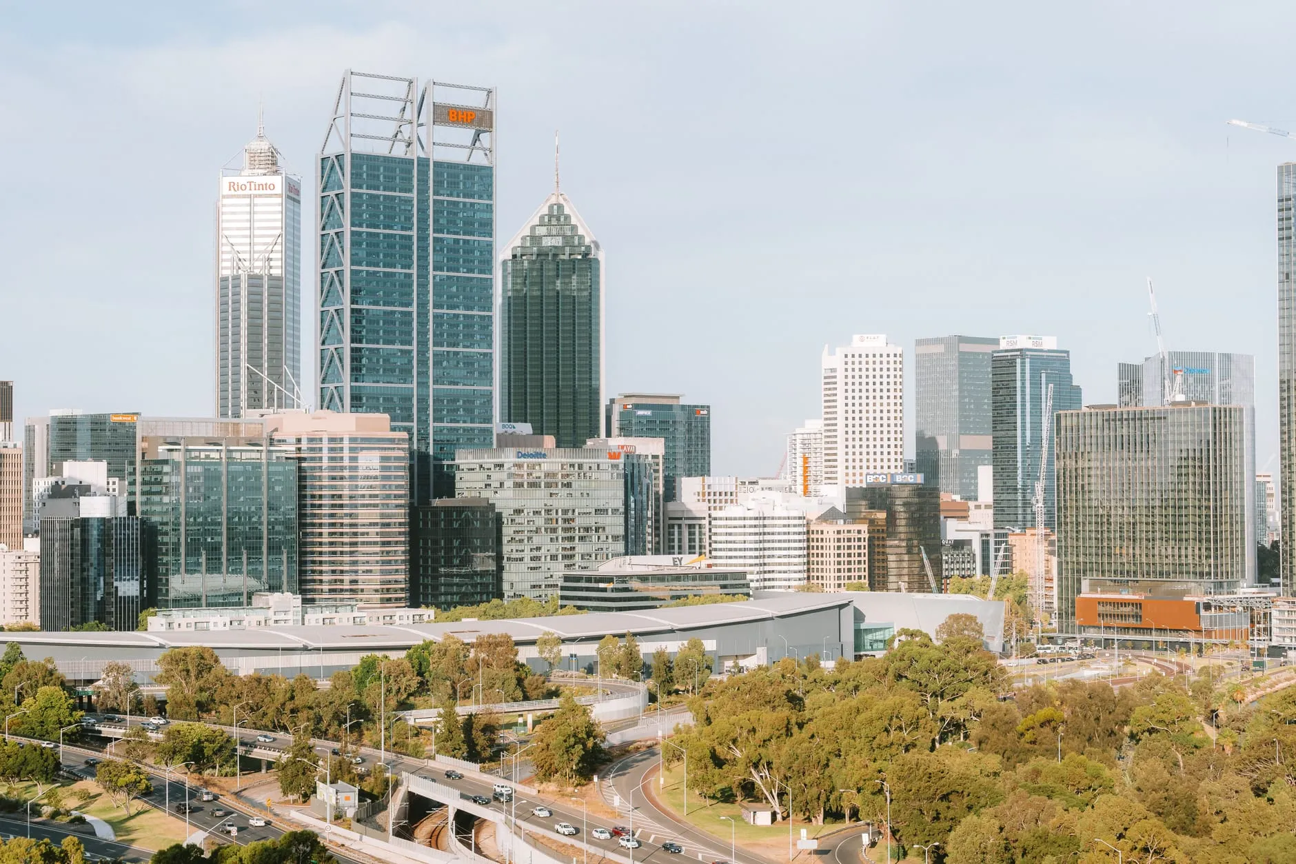 The Perth city skyline, representing web design for Perth local businesses