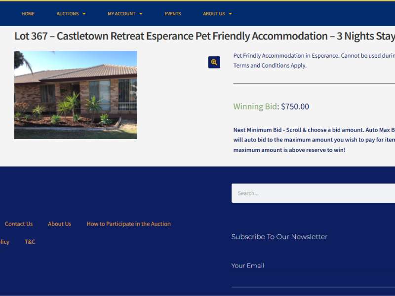 Custom Auction Platform Built for WA Clubs & Societies