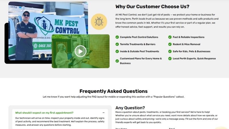 Professional Website Design for MK Pest Control Perth (1)